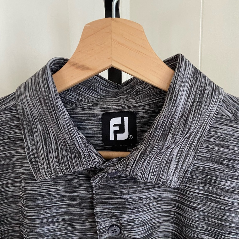 FootJoy FJ Heather Gray Activewear Klein Creek Golf Short Slv Polo Shirt Men XL